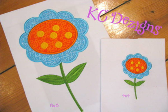 Blue Flower Applique Design: A Versatile Embroidery Gem
