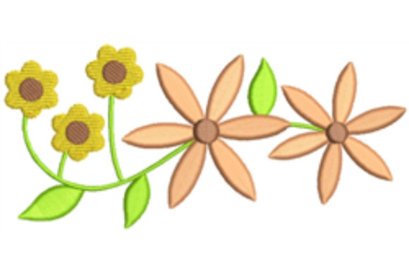 Charming Daisy Flowers Embroidery Design