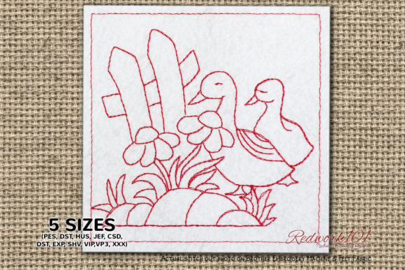 Charming Duck and Flower for Boutique Apparel