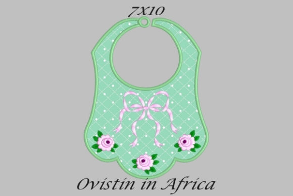 Charming Green Baby Bib with Roses: A Review