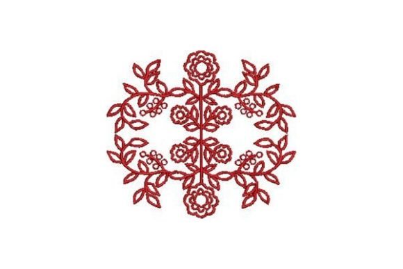 Charming Redwork Flowers Design for Your Next Embroidery Project