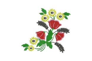 Colorful Flowers Embellishment: A Vibrant Holiday Addition