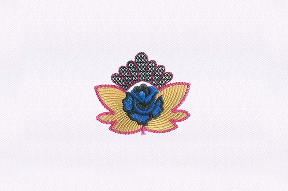 Crown Blue Flower Design for Premium Sweatshirts
