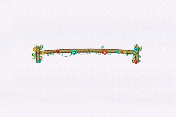 Flowers Hedge Border: A Versatile Embroidery Design