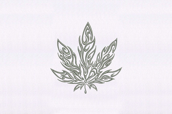 Marijuana Leaf Design for Unique Embroidery Projects