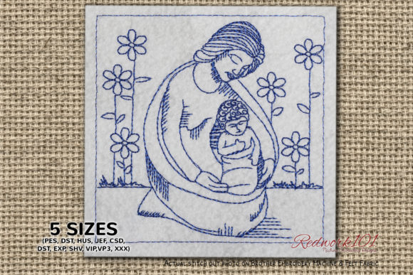 Mary with Baby Jesus: A Versatile Design for Merch