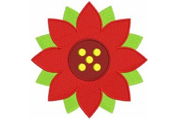 Poinsettia Flower: A Charming Addition to Your Embroidery