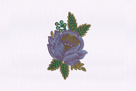 Precious Purple Flower Design: A Seasonal Embroidery Gem