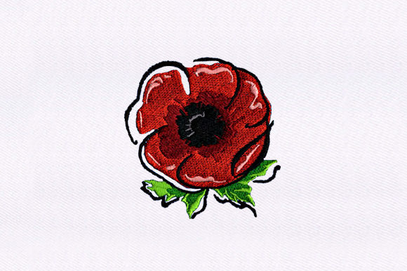 Red Poppy Flower Design: A Versatile Embroidery Gem